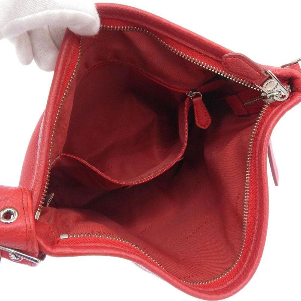 Pre Loved coach Leather Shoulder Bag Women red | red Crossbody Bags - Picture 3 of 8